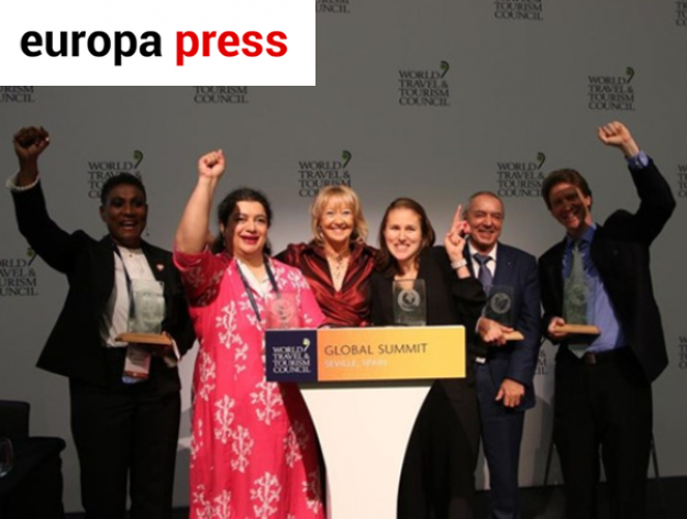 Bucuti emocionada en Europa gana el premio WTTC