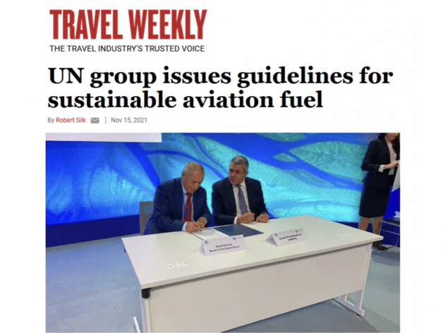 Travel Weekly Highlights Aviation Sustainability Pledge at UN COP26