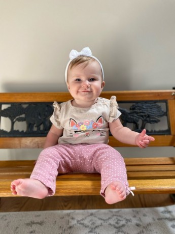 Myla Davis whose parents honeymooned with us in November 2020. Their special story is shared on our blog