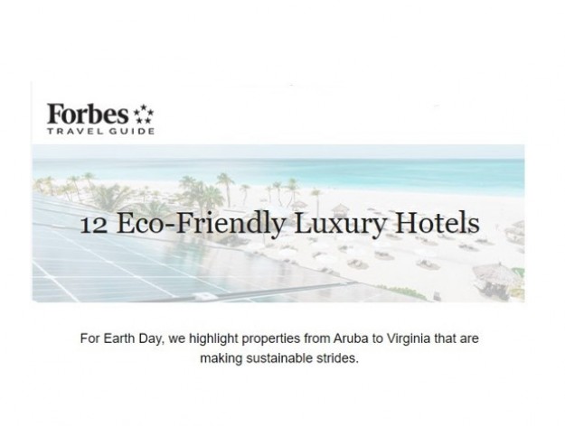 Forbes Celebrates Bucuti & Tara as a World’s Best Eco-friendly Luxury Hotel