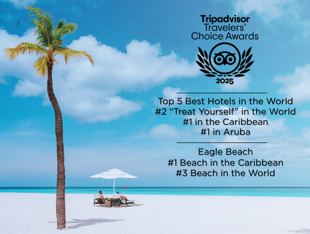 Bucuti & Tara Beach Resort Makes History as No. 5 Best Hotel in the World  and No. 1 Hotel in the Caribbean on Tripadvisor